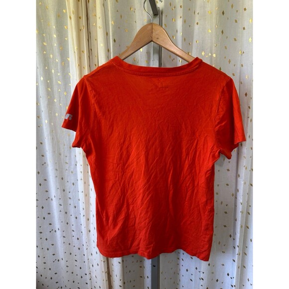 University Of Miami Women's Russell 100% Cotton V Neck Short Sleeve T-shirt M - Picture 4 of 5